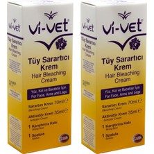 Vi-Vet Ağda Tüy Sarartıcı Krem 70-35 ml x 2 Adet Yüz ve Vücut İçin Özel Formül