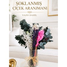 Nc Design Premium Şoklanmış Çiçek Aranjmanı Vazo Dahil | Ev Dekoru & Doğum Günü Hediyesi