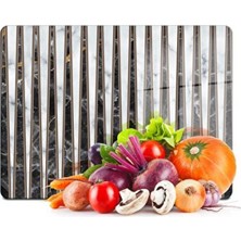 Empressco Mermer Desenli Cam Kesme Tahtası 20X30 Cm, Şık ve Dayanıklı Tasarım