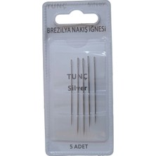 Tunç Brezilya Nakış Iğnesi 5 Adet / 1 Paket