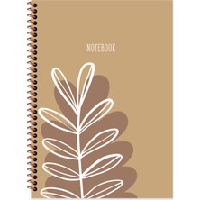 Keskin Color Keskin 17X24 Kareli Spiralli Sert Kapak La Plume Flora Defter - Kahverengi