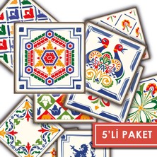 Tink Kendinden Yapışkanlı Oyun Desenli Pvc Karo 20X20 cm 5’li Paket