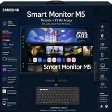 Samsung 27 Inç Tizen Smart Full Hd 60 Hz 4 Ms Wi-Fi Bluetooth Dahili Hoparlörlü LED Ekran 1920 x 1080 Çözünürlük + Klavye