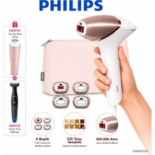 Philips Ipl Lazer Epilasyon Aleti 4 Başlıklı Kablolu Kablosuz Ev Tipi Akıllı Cilt Sensörlü Tüy Dökücü Full Set