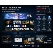 Samsung 32 Inç Full Hd Akıllı Tv Wi-Fi Bağlantılı LED Ekran 1920 x 1080 Çözünürlük, Dahili Hoparlörlü Tizen Işletim Sistemli Monitör