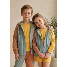 OZMOZ %100 Pamuk Kapüşonlu Renkli Dokuma Unisex Ceket