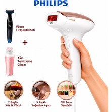 Philips Ipl Lazer Epilasyon Aleti Çift Başlıklı Yüz ve Vücut Uyumlu Kablolu Kullanım Full Set Pratik Pürüzsüzlük Sağlayıcı