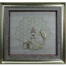E38 El Işçiliği  Maraş Işi  Saat Kulesi Tablo 65*68 cm - 6510