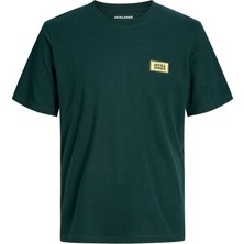 Jack & Jones Erkek Logo Detayli Bisiklet Yaka Tisört - Rush