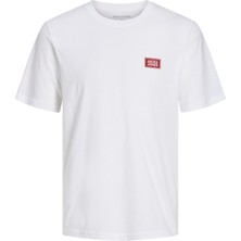 Jack & Jones Erkek Logo Detayli Bisiklet Yaka Tisört - Rush