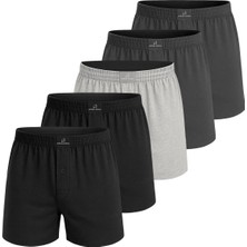 Anthony Jackson %100 Pamuk 5'li Kutu Premium Havlu Bel Erkek Boxer Valerio