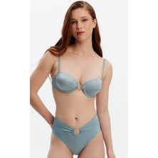 D Lingerie Bleu Glacier Balenli Toparlayıcı Bikini Takımı DM1640