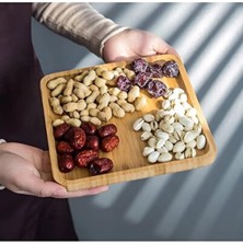 Empressco Doğal Bambu Kare Servis Tabağı Sunum Seti, Şık ve Sağlıklı Sunumlar