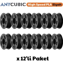 Anycubic High Speed Pla Filament Siyah 1.75MM 1kg (12 Adet)