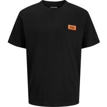 Jack & Jones Erkek Logo Detayli Bisiklet Yaka Tisört - Rush