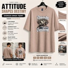 Tişört Kodu Attitude Shapes Destiny Oversize Erkek Tişört