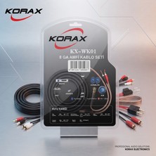 Korax KX-WK01 8 Ga Oto Amfi Kablo Seti Amplifikatör Bağlantı Kiti (80A Sigortalı)