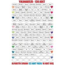 Empressco 138 Parça Yıkanabilir Plastik Mutfak Etiketi Seti