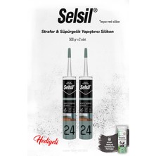 Selsil Strafor & Süpürgelik Yapıştırıcı Silikon, 2 Adet  ve Rosıe