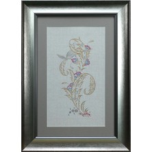E38 El Işçiliği Kuşlu Sazyolu  Tablo - 40*56 cm - 6543