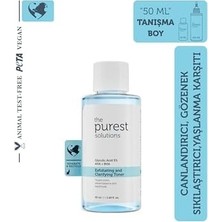 The Purest Solutions Canlandırıcı ve Gözenek Sıkılaştırıcı Glikolik Asit Mavi Tonik, Seyahat Boy 50 ml