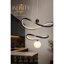Elvora Home Modern (Premium) 2'li Siyah 3 Renkli Ledli 24W Şık Sarkıt Avizesi Salon Mutfak Oturma Odası Avizesi Modelleri