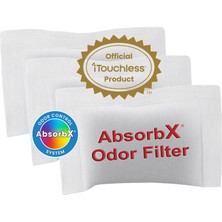 Itouchless Absorbx Koku 3'lü Paket Çöp Kokularını Emer, Doğal Aktif Karbon Teknolojisi, Biyobozunur - 8 Gal ve Daha Büyük Çöp Koku Giderici, Filtreler
