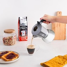 - Brikka Indüksiyon: 4 Cups Ocak Üstü Bol Köpüklü Espresso Pişirici - 170ML - Alt Hazne: Dış Paslanmaz Çelik Iç Alüminyum - Patentli Güvenlik Valfi - Indüksiyon Ocak Türleri Için Uygundur