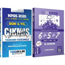Yediiklim Yayınları 2025 Kpss Türkçe Tamamı Çözümlü 6+5+7 Deneme - 2026 Kpss Son 4 Yıl Çözümlü Çıkmış Sorular