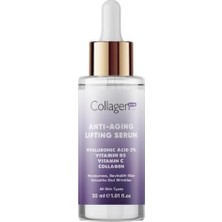 Collagen Hyaluronik Asit Serum 30ML, Yaşlanma Karşıtı, Kolajen Içerikli, Vitamin B5, C Vitamini