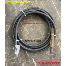 Dmr 14MM Çelik Lavabo Açma Teli Wc Gider Açma Teli Baca Temizleme Teli 15METRE Matkap