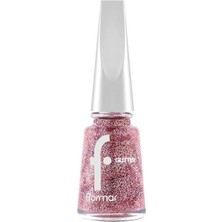 Yoğun Simli Şeffaf Oje Glitter Nail Enamel GL039 Red In Silver