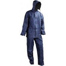 AGH Lacivert Pantolon + Ceket Takım Yağmurluk Xxl -Motorcu, Vale, Outdoor, Şantiye