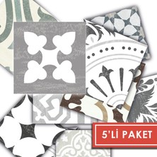 Tink Kendinden Yapışkanlı Ingiliz Desenli Pvc Karo 10X10 cm 5’li Paket