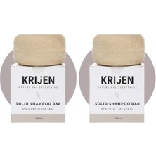 Krijen Rhassoul Kili & Adaçayı Katı Şampuan 100 gr (2 Paketi)