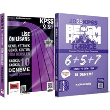 Yargı Yayınevi 2025 Kpss Türkçe Tamamı Çözümlü 6+5+7 Deneme - 2026 Kpss Lise Ön Lisans Fasikül Fasikül 10 Deneme