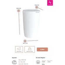 6 Lt Banyo Mutfak Tezgah Üstü Çöp Kovası - Beyaz