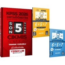 Yediiklim Yayınları 2025 Kpss Coğrafya Vatandaşlık Deneme - 2026 Ortaöğretim Son 5 Sınav Çıkmış Sorular