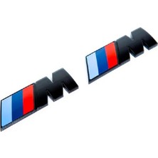 İdeal Aksesuar Bmw M Çamurluk Logo Siyah Renk - Bmw M Fender Emblem Black Color