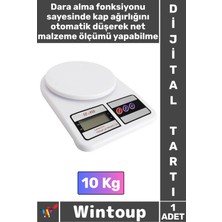 Wintoup #tartı Elektronik LCD Ekran 1 gr Hassas Ölçüm Diyet Sporcu Mutfak Tartısı Şık Dijital Terazi 10 kg