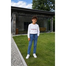 Mutlu Kids Bel Lastikli Erkek Kot Pantolon