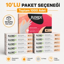 Prozirve Florex Tek Kullanımlık Hibrit Eldiven 100’LÜ x 10 Paket – Yumuşak, Elastik, Lateks Içermez