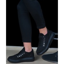 Colezium Kadın Spor Casual Süet Ayakkabı Siyah Renk