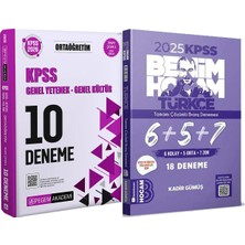 Pegem Akademi Yayıncılık 2025 Kpss Türkçe Tamamı Çözümlü 6+5+7 Deneme - 2026 Kpss Ortaöğretim 10 Deneme