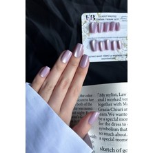 Easy Beauty Kedi Gözü Small Beden Kısa Küt 10 Adet Takma Tırnak Seti T002