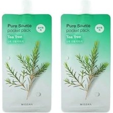 Sivilceli Ciltler Için Çay Ağacı Yağı Içeren Uyku Maskesi 10ML Pure Source Pack Tea Tree 2li Paket