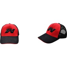 Wily Wear Sandviç Siperli Fileli Kırmızı Balıkçı Şapkası
