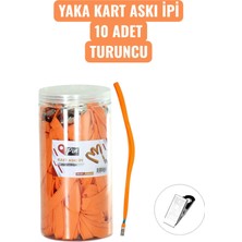 Seyfi Kırtasiye Yaka Kart Askı Ipi 10 Adet Turuncu