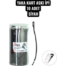 Seyfi Kırtasiye Yaka Kart Askı Ipi 10 Adet Siyah