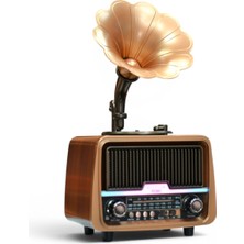 Royal Trend Gramafon Nostaljik Radyo,bluetooth LED Detay Nostalji Radyo